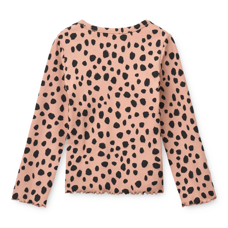 LIEWOOD NIEVE geripptes Langarmshirt Leo Spot / Pale tuscany