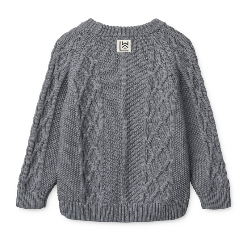 LIEWOOD ARI Kinderpullover aus Baumwolle Grey melange