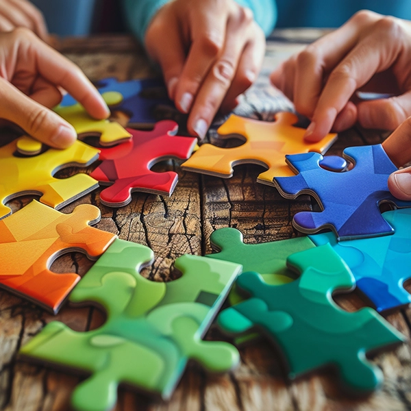 Puzzle zusammenlegen