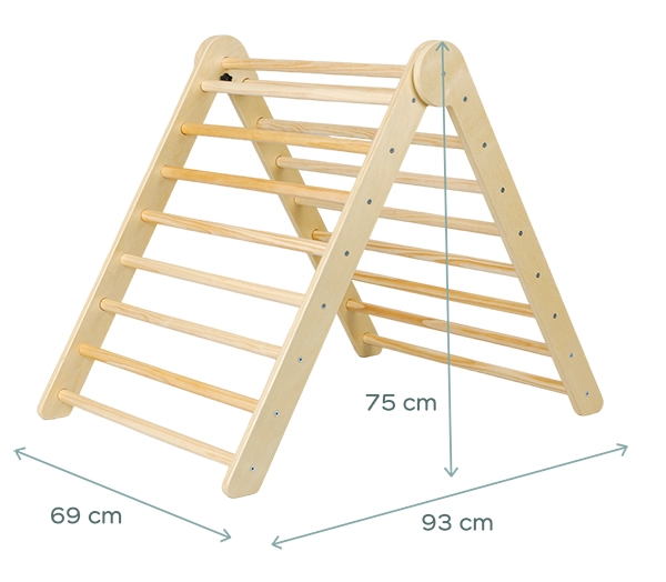 Kletterset Pikler M mit Montessori-Kletterbogen Maße