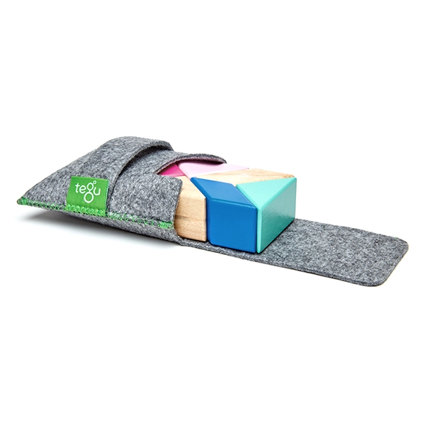 Magnetbausteine Tegu Travel Set Blossom 6 Stk. im Etui