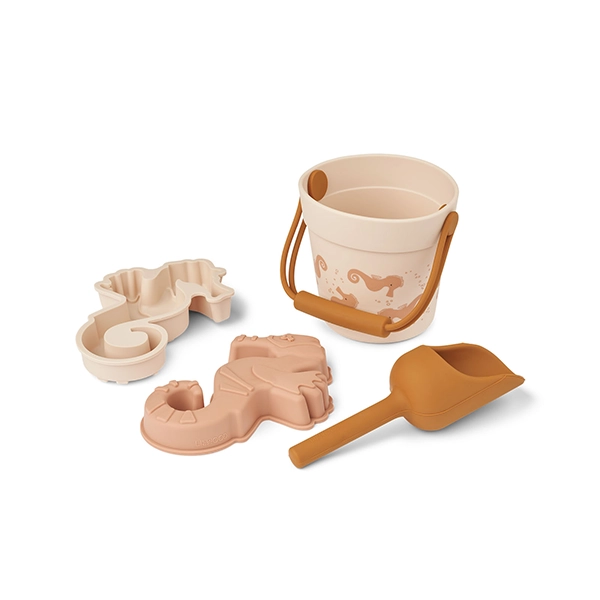 LIEWOOD Strandspiel-Set mit Förmchen und Eimer Seahorse Mini
