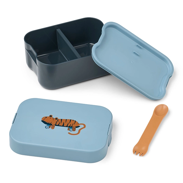 LIEWOOD Kinder Lunchbox Kamil Tiger / Beach blue