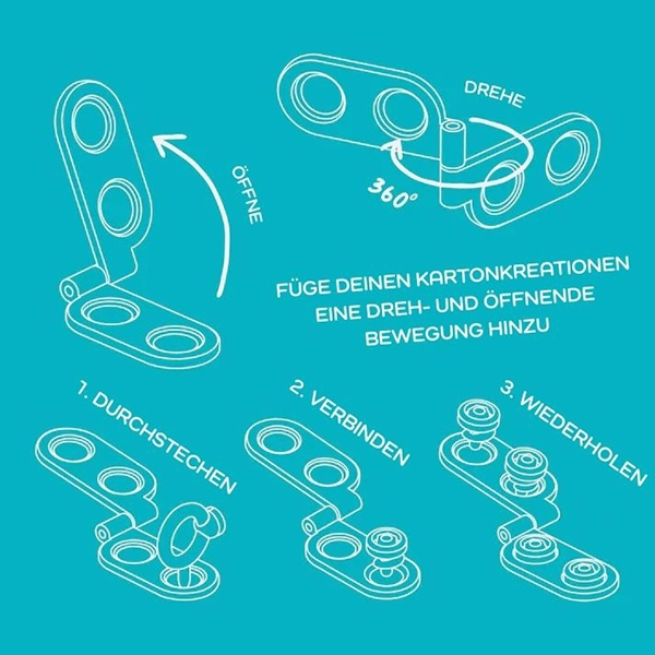 Makedo Drehscharnier Spin-Hinge Makedo Drehscharnier Spin-Hinge