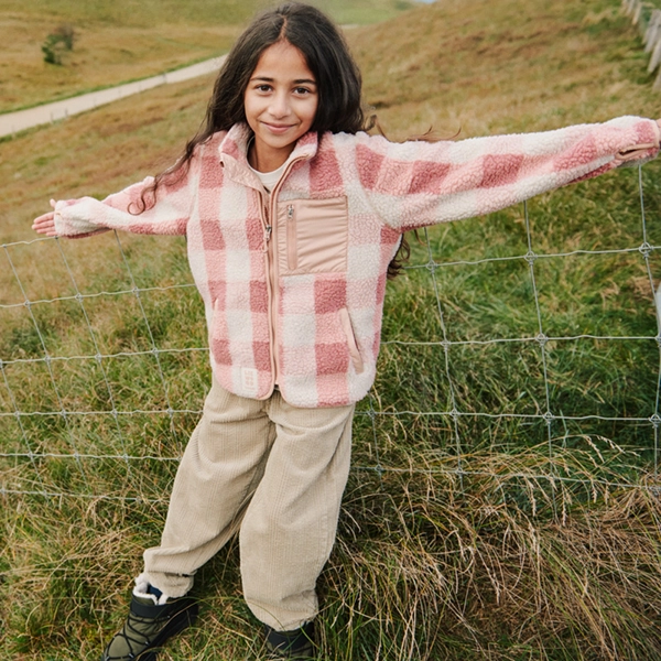 LIEWOOD Kinder Fleecejacke Nolan Mega Check / Rose blush