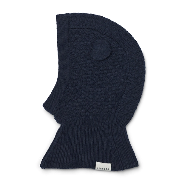 LIEWOOD OGGY Kinder-Schlupfmütze aus Wolle Classic Navy